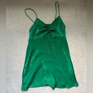 Green Zara Silk Dress